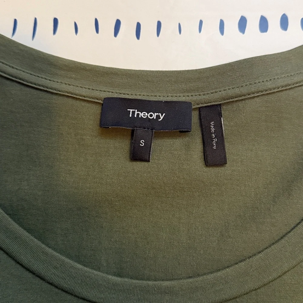 Theory Scoop Long Sleeve Tee in Rosemary - Picture 2 of 5